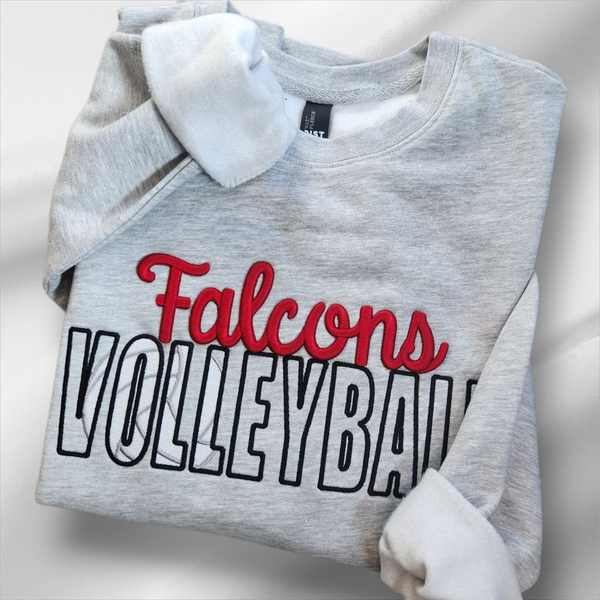 Crewneck Mascot Volleyball 3D Embroidered