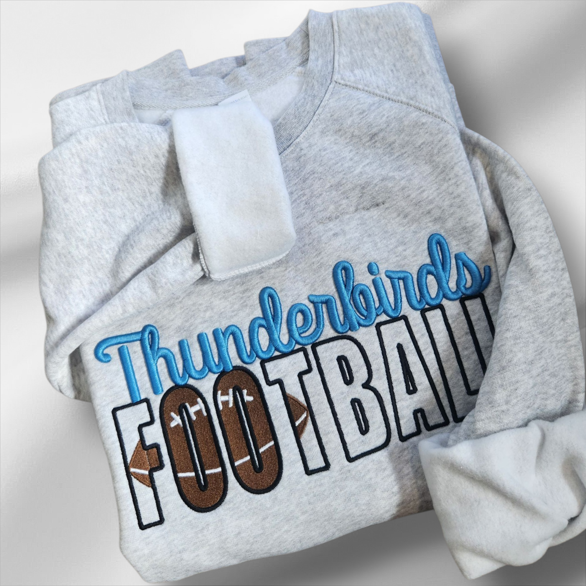 Crewneck Mascot Football 3D Embroidered