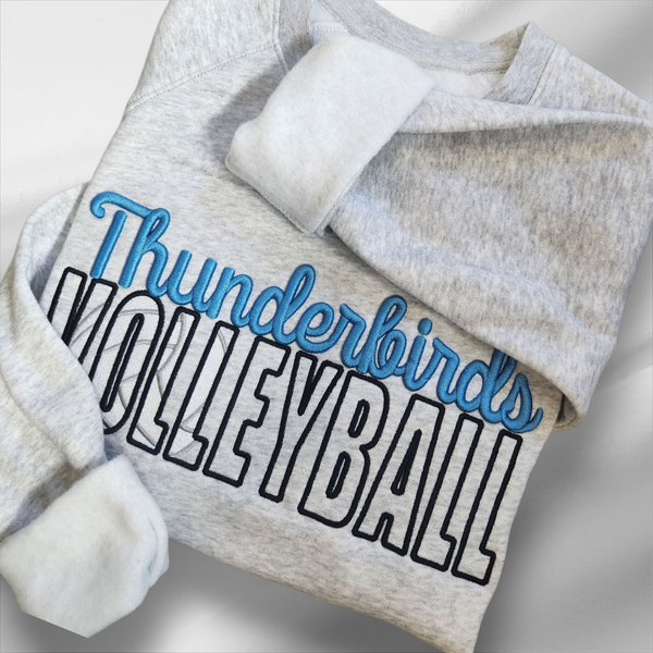 Crewneck Mascot Volleyball 3D Embroidered