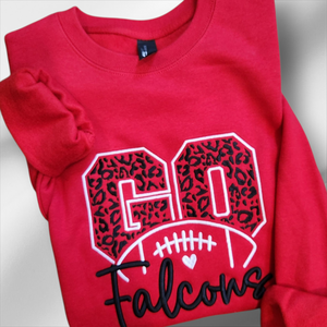 Crewneck Football Go Mascot 3D Embroidered