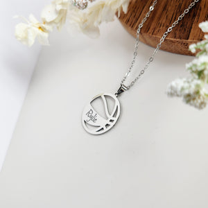 “MVP” Personalized Basketball Necklace – Bring the Court Wherever You Go!