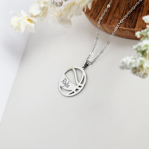 “MVP” Personalized Basketball Necklace – Bring the Court Wherever You Go!