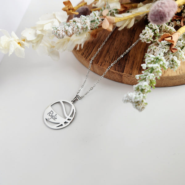 “MVP” Personalized Basketball Necklace – Bring the Court Wherever You Go!