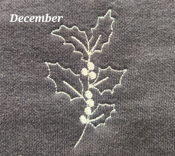 Personalized Mom, Birth Flower Embroidered Crewneck