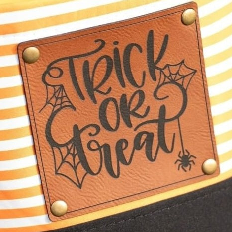Orange Stripe Halloween Basket